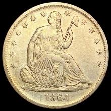 1864-S Seated Liberty Half Dollar CLOSELY UNCIRCULATED