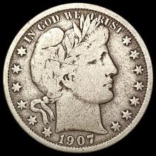 1907-O Barber Half Dollar LIGHTLY CIRCULATED