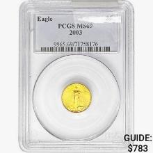 2003 US 1/10oz. Gold $5 Eagle PCGS MS69