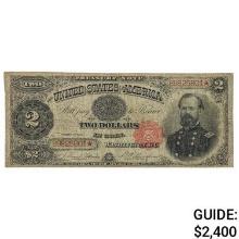 FR. 357 1891 $2 TWO DOLLARS GENERAL JAMES B. MCPHERSON TREASURY NOTE VERY FINE
