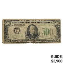 FR. 2202-C 1934-A $500 FIVE HUNDRED DOLLARS FRN FEDERAL RESERVE NOTE PHILADELPHIA, PA