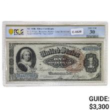 FR. 219 1886 $1 ONE DOLLAR MARTHA WASHINGTON SILVER CERTIFICATE PCGS BANKNOTE VERY FINE-30