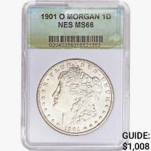 1901-O Morgan Silver Dollar NES MS66