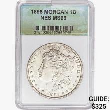 1896 Morgan Silver Dollar NES MS65