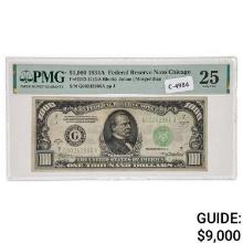 FR. 2212-G 1934-A $1,000 ONE THOUSAND DOLLARS FRN FEDERAL RESERVE NOTE PCGS BANKNOTE CHOICE VERY FIN