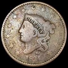 1834 Lg Stars Coronet Head Large Cent NICELY CIRCULATED