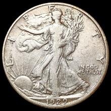 1929-D Walking Liberty Half Dollar NEARLY UNCIRCULATED