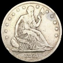 1865-S Seated Liberty Half Dollar LIGHTLY CIRCULATED