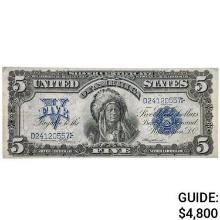 FR. 273 1899 $5 FIVE DOLLARS CHIEF SILVER CERTIFICATE CURRENCY NOTE EXTREMELY FINE