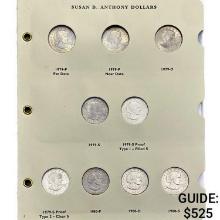1979-1999 Susan B Anthony Dollars Set [18 Coins]