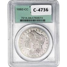 1892-CC Morgan Silver Dollar PCGS G4