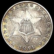 1854 Silver Three Cent HIGH GRADE