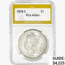 1878-S Morgan Silver Dollar PGA MS66+