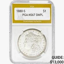 1880-S Morgan Silver Dollar PGA MS67 DMPL