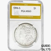 1896-S Morgan Silver Dollar PGA MS63