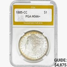 1885-CC Morgan Silver Dollar PGA MS66+