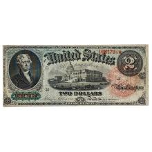 FR. 42 1869 $2 TWO DOLLARS RAINBOW LEGAL TENDER UNITED STATES NOTE VERY FINE+