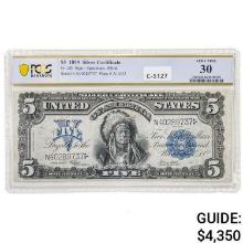 FR. 281 1899 $5 FIVE DOLLARS CHIEF SILVER CERTIFICATE CURRENCY NOTE PCGS BANKNOTE VERY FINE-30