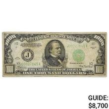 FR. 2211-J 1934 $1,000 ONE THOUSAND DOLLARS FRN FEDERAL RESERVE NOTE KANSAS CITY, MO VERY FINE