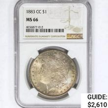 1883-CC Morgan Silver Dollar NGC MS66