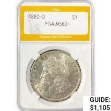 1880-O Morgan Silver Dollar PGA MS63+