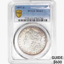 1897-S Morgan Silver Dollar PCGS MS63