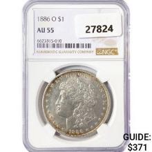 1886-O Morgan Silver Dollar NGC AU55