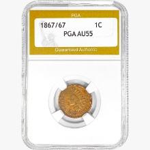 1867/67 Indian Head Cent PGA AU55