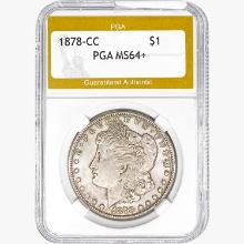 1878-CC Morgan Silver Dollar PGA MS64+