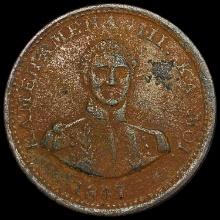 1847 Hawaii Large Cent NICELY CIRCULATED