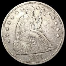 1871 Seated Liberty Dollar LIGHTLY CIRCULATED