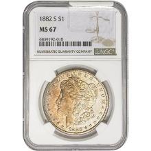 1882-S Morgan Silver Dollar NGC MS67