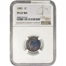 1883 Indian Head Cent NGC PF67 BN