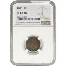 1880 Indian Head Cent NGC PF67 BN