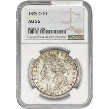 1895-O Morgan Silver Dollar NGC AU55