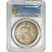 1870 Seated Liberty Dollar PCGS AU53