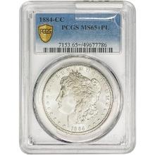 1884-CC Morgan Silver Dollar PCGS MS65+ PL