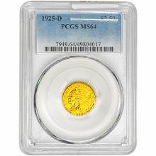 1925-D $2.50 Gold Quarter Eagle PCGS MS64