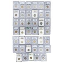 1938-1948 Varied Graded Jefferson Nickels (41 Coins)