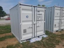 8' Portable Office / Storage Container w/ Man Door & Window