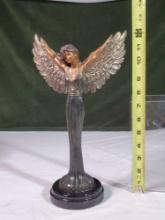 Limited Edition De Cesar Art Deco Bronze Gilded Candle Holder "Icarus" Sculpture
