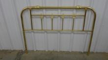 brass headboard, queen size with floral accents