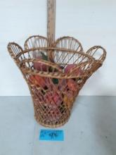 Basket with Decorative Fruit