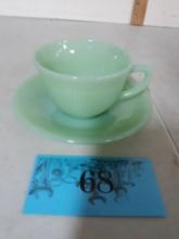 Vintage Jadeite Saucer and Cup