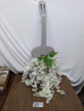Painted Guitar with Flowers