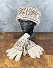 Vintage Wool Hat and Mittens