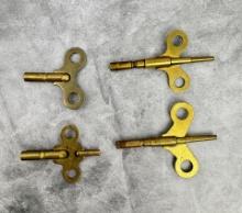 Group of Brass Clock Winding Keys