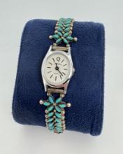 Zuni Petit Point Sterling Turquoise Watch Band