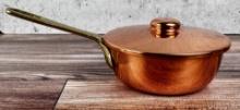Copper & Brass Sauce Pan With Lid