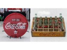 Contemporary Drink Coca-Cola Neon Sign w/ Santa Claus Bottles